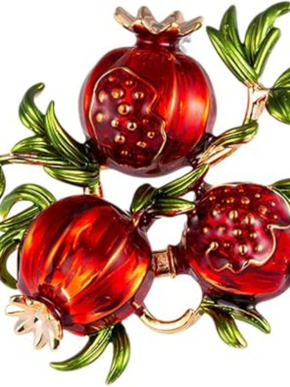 NEW Rhinestone Fruit Brooch Pin for Women Pomegranate Jewelry Lapel Pin Elegant